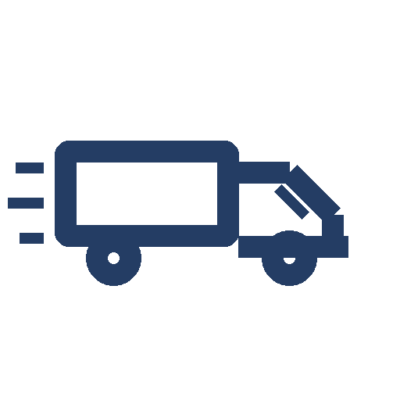 Alt text: Delivery truck icon representing shipping container delivery across Australia.