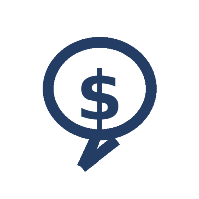 Pricing icon representing clear shipping container costs with GST and delivery information.